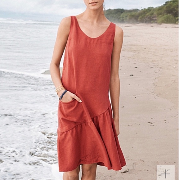 garnet hill linen dress